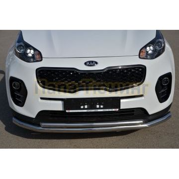 Защита переднего бампера двойная d60/42 для Kia Sportage 2016-2018