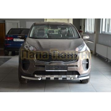 Защита переднего бампера G d60/60 для Kia Sportage 2016-2018