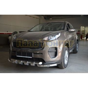 Защита переднего бампера G d60/60 для Kia Sportage 2016-2018