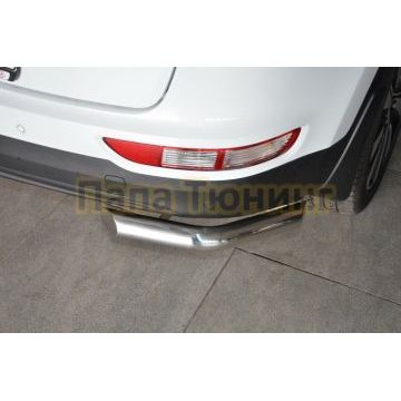 Защита заднего бампера угловая d60 для Kia Sportage 2016-2018