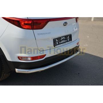Защита заднего бампера угловая большая d60 для Kia Sportage 2016-2018
