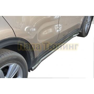 Защита штатного порога труба d60 для Kia Sportage 2018-2021