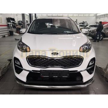 Защита переднего бампера d60 для Kia Sportage 2018-2021