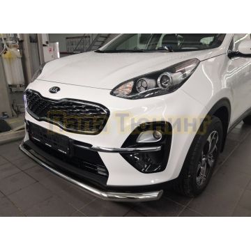 Защита переднего бампера d60 для Kia Sportage 2018-2021