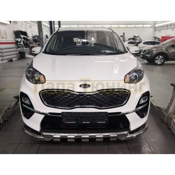 Защита переднего бампера G d60/60 для Kia Sportage 2018-2021