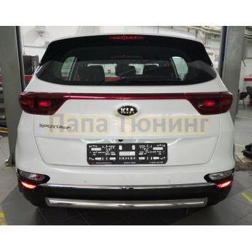 Защита заднего бампера d60 для Kia Sportage 2018-2021