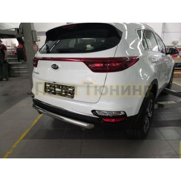 Защита заднего бампера d60 для Kia Sportage 2018-2021