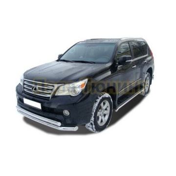 Защита переднего бампера (радиус) d76/75x42 овал для Lexus GX460 2009-2013
