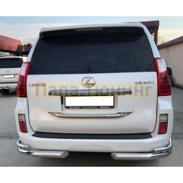 Защита заднего бампера угловая d76/42 для Lexus GX460 2009-2013