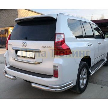 Защита заднего бампера угловая d76/42 для Lexus GX460 2009-2013