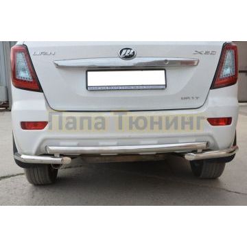 Защита заднего бампера угловая большая d53 для Lifan X60 2011-2016