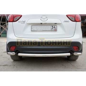 Защита заднего бампера d60 для Mazda СХ-5 2013-2017