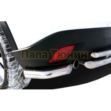 Защита заднего бампера угловая d60 для Mazda СХ-5 2013-2017