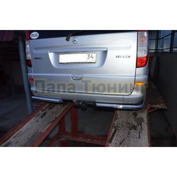 Защита заднего бампера угловая d60 для Mercedes-Benz Vito 2003-2014