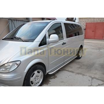 Пороги с накладным листом d53 для Mercedes-Benz Vito 2003-2014