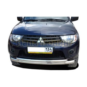 Защита переднего бампера двойная d76/60 для Mitsubishi L200 2006-2014