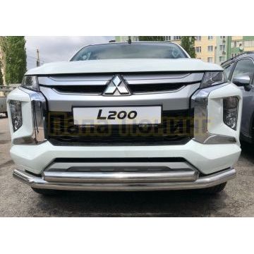 Защита переднего бампера d76/60 для Mitsubishi L200 2019-