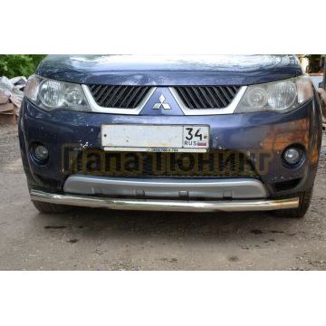 Защита переднего бампера d60 для Mitsubishi Outlander XL 2006-2009 Защита переднего бампера d60 для Mitsubishi Outlander XL 2006-2009