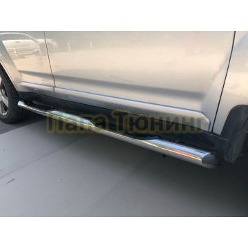 Пороги труба с проступью d76 для Mitsubishi Outlander XL 2006-2009