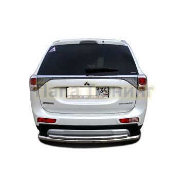 Защита заднего бампера двойная d60/42 для Mitsubishi Outlander 2014-2015 Защита заднего бампера двойная d60/42 для Mitsubishi Outlander 2014-2015