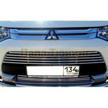 Решетка передняя d16 для Mitsubishi Outlander 2014-2015 Решетка передняя d16 для Mitsubishi Outlander 2014-2015