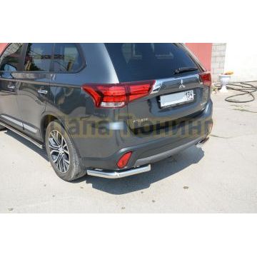 Защита заднего бампера угловая d60 для Mitsubishi Outlander 2015-2018