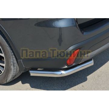 Защита заднего бампера угловая d60 для Mitsubishi Outlander 2015-2018