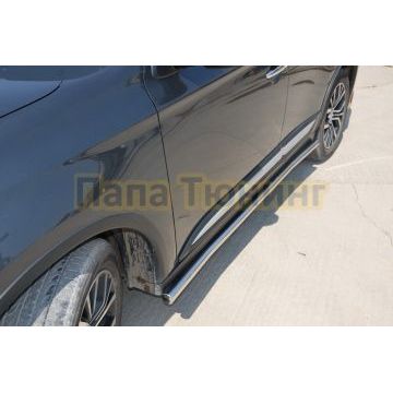 Защита штатного порога d60 для Mitsubishi Outlander 2018-