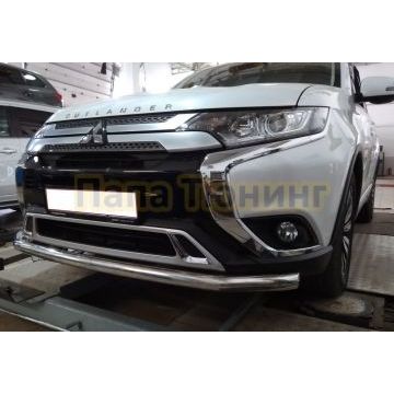 Защита переднего бампера d60 для Mitsubishi Outlander 2018-