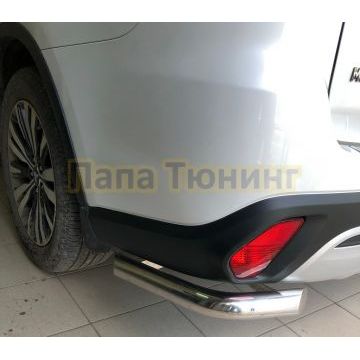 Защита заднего бампера угловая d60 для Mitsubishi Outlander 2018-