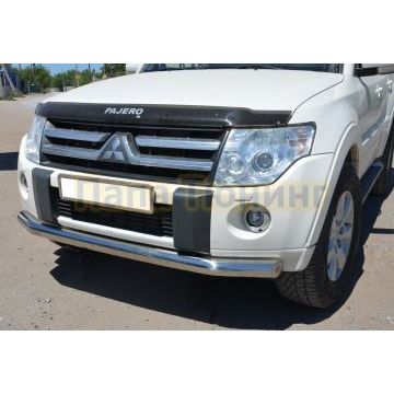 Защита переднего бампера d76 для Mitsubishi Pajero 4 2006-2017
