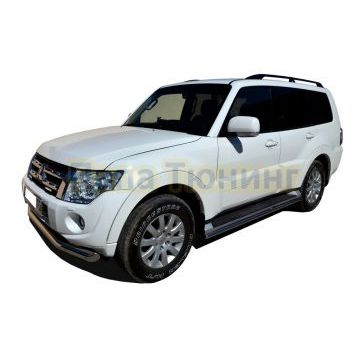 Защита переднего бампера d76 для Mitsubishi Pajero 4 2006-2017