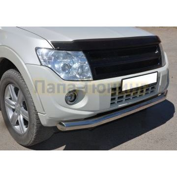 Защита переднего бампера d76 для Mitsubishi Pajero 4 2006-2017