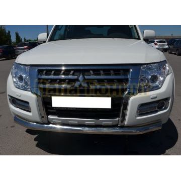 Защита переднего бампера d76 для Mitsubishi Pajero 4 2006-2017