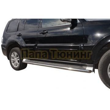 Защита штатного порога труба (сбоку) d53 для Mitsubishi Pajero 4 2006-2017