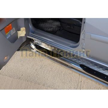 Пороги с проступью d76/42 для Mitsubishi Pajero Sport 2008-2016