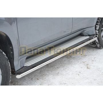 Защита штатного порога d42 для Mitsubishi Pajero Sport 2016-2021