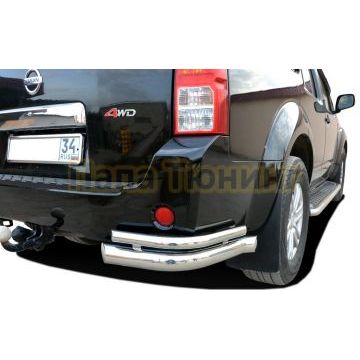 Защита заднего бампера угловая с загибами d76/42 для Nissan Pathfinder 2004-2010 Защита заднего бампера угловая с загибами d76/42 для Nissan Pathfinder 2004-2010
