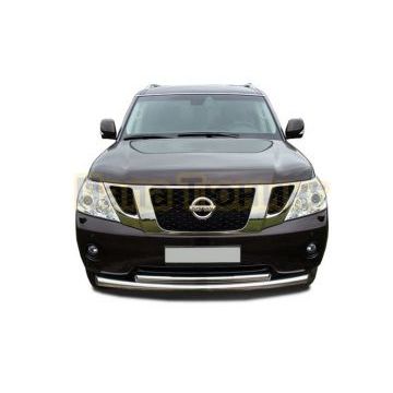 Защита переднего бампера (радиус) d76/60 для Nissan Patrol 2010-2013
