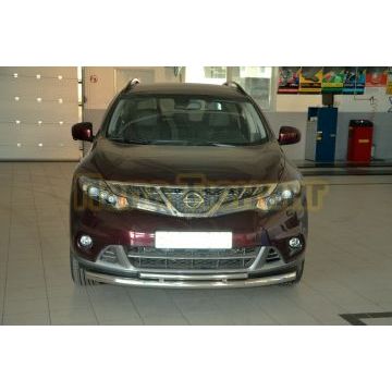 Защита переднего бампера d60/42 для Nissan Murano 2014-