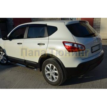 Пороги труба с проступью d76 для Nissan Qashqai 2008-2013