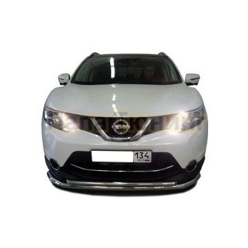 Защита переднего бампера двойная d60/42 для Nissan Qashqai 2015-2019 Защита переднего бампера двойная d60/42 для Nissan Qashqai 2015-2019
