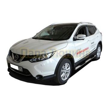 Пороги труба с проступью d76 для Nissan Qashqai 2015-2019