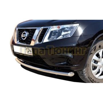 Защита переднего бампера (радиус) d60 для Nissan Terrano 2014-