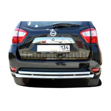 Защита заднего бампера двойная (радиус) d60/42 для Nissan Terrano 2014-