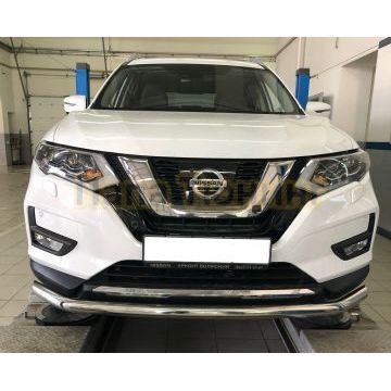 Защита переднего бампера d60 для Nissan X-trail 2018- (Т32)