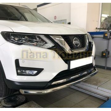 Защита переднего бампера d60 для Nissan X-trail 2018- (Т32)