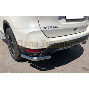Защита заднего бампера угловая d60 для Nissan X-trail 2018- (Т32)