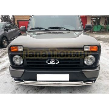 Защита переднего бампера d53/42 для Niva Urdan 2121 2014-