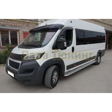 Пороги с накладным листом d53 для Peugeot Boxer 2014-
